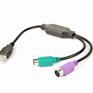 USB naar PS/2 adapterkabel 0.3 meter zwart