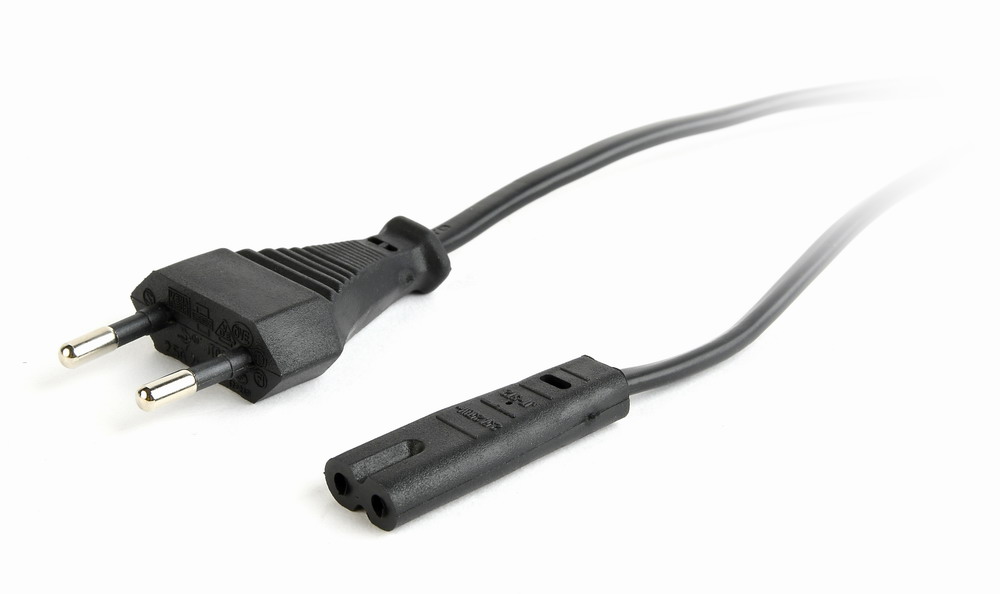 Netsnoer (C7) zwart, 1.8 meter - Afbeelding 2