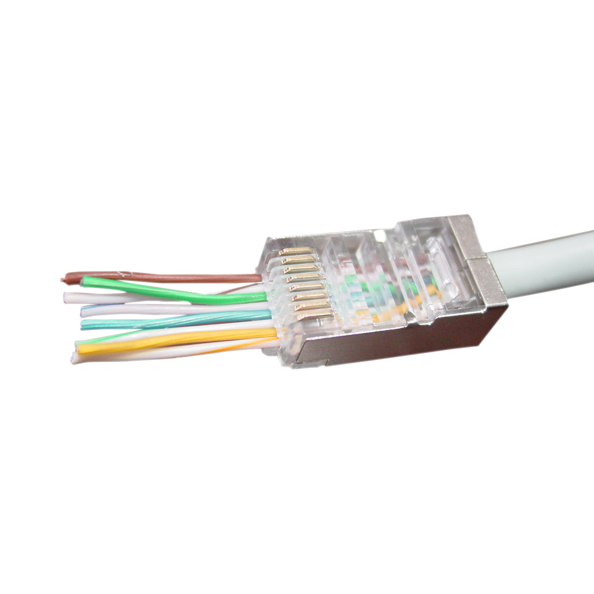 Modulaire FTP RJ45 stekker met doorsteekmontage, 50 stuks per zakje - Afbeelding 2