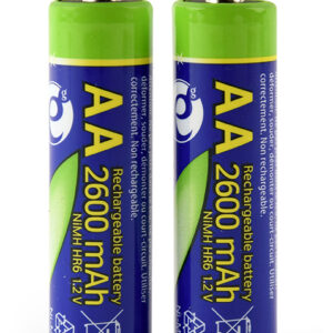 Oplaadbare AA batterijen 2 stuks 2600mAh