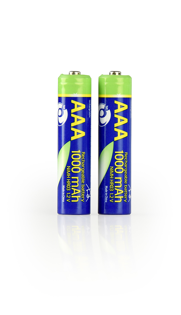 Oplaadbare AAA batterijen 2 stuks 1000mAh