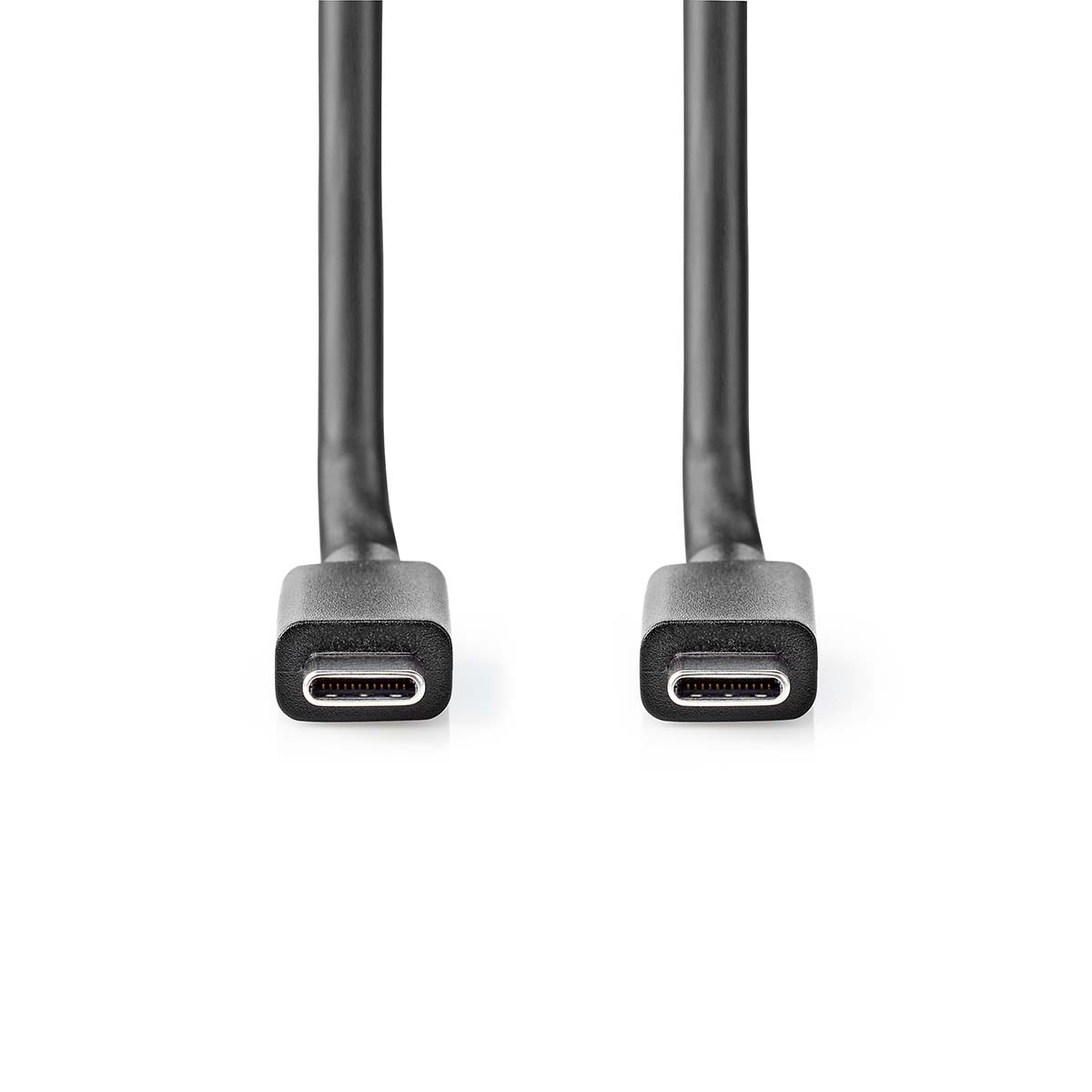 USB-Kabel | USB 3.2 Gen 2x2 | USB-C Male | USB-C Male | 100 W | 4K@60Hz | 20 Gbps | Vernikkeld | 2.00 m | Rond | PVC | Zwart - Afbeelding 2