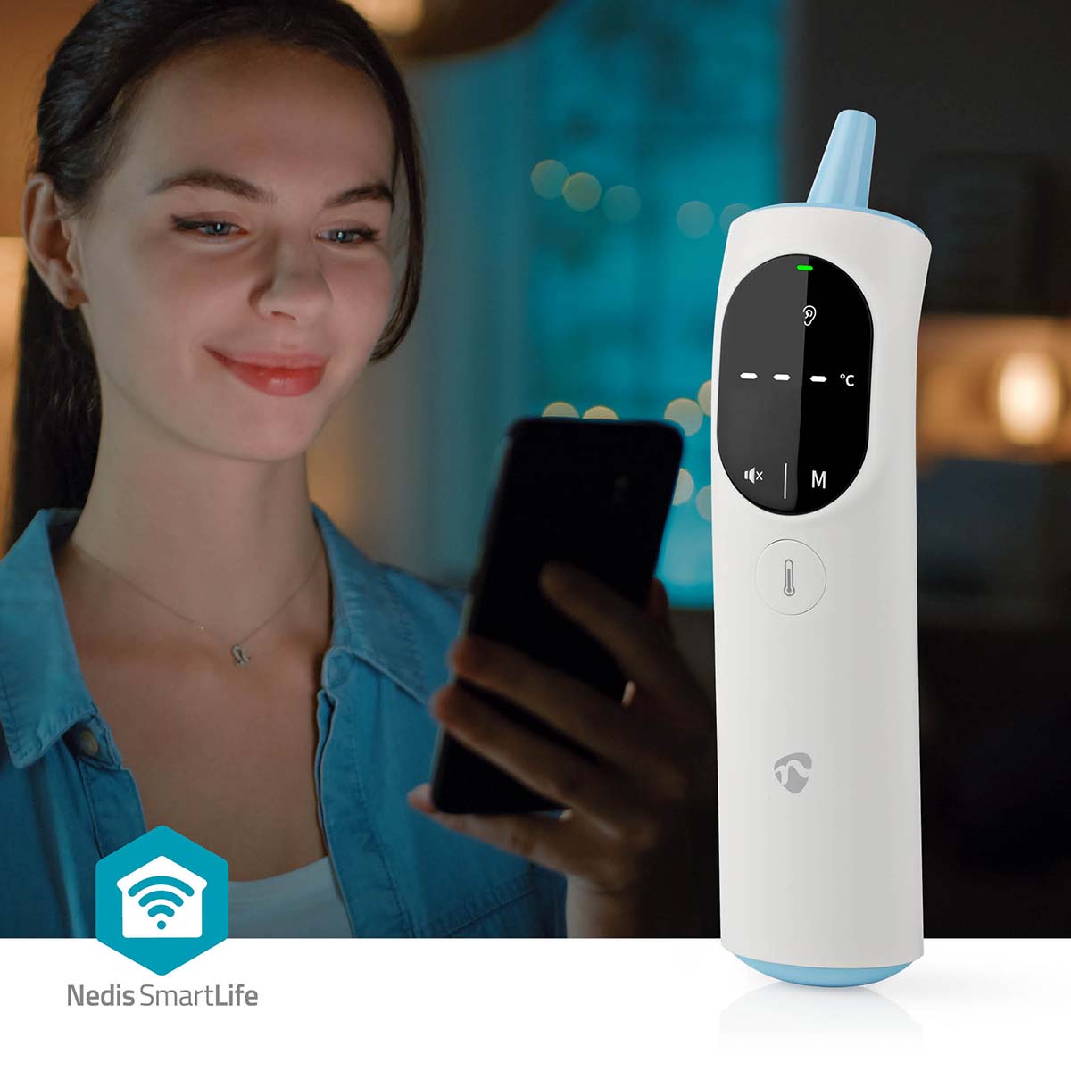 Infrarood Thermometer | LED-Scherm | Oor / Voorhoofd | Wit - Afbeelding 12