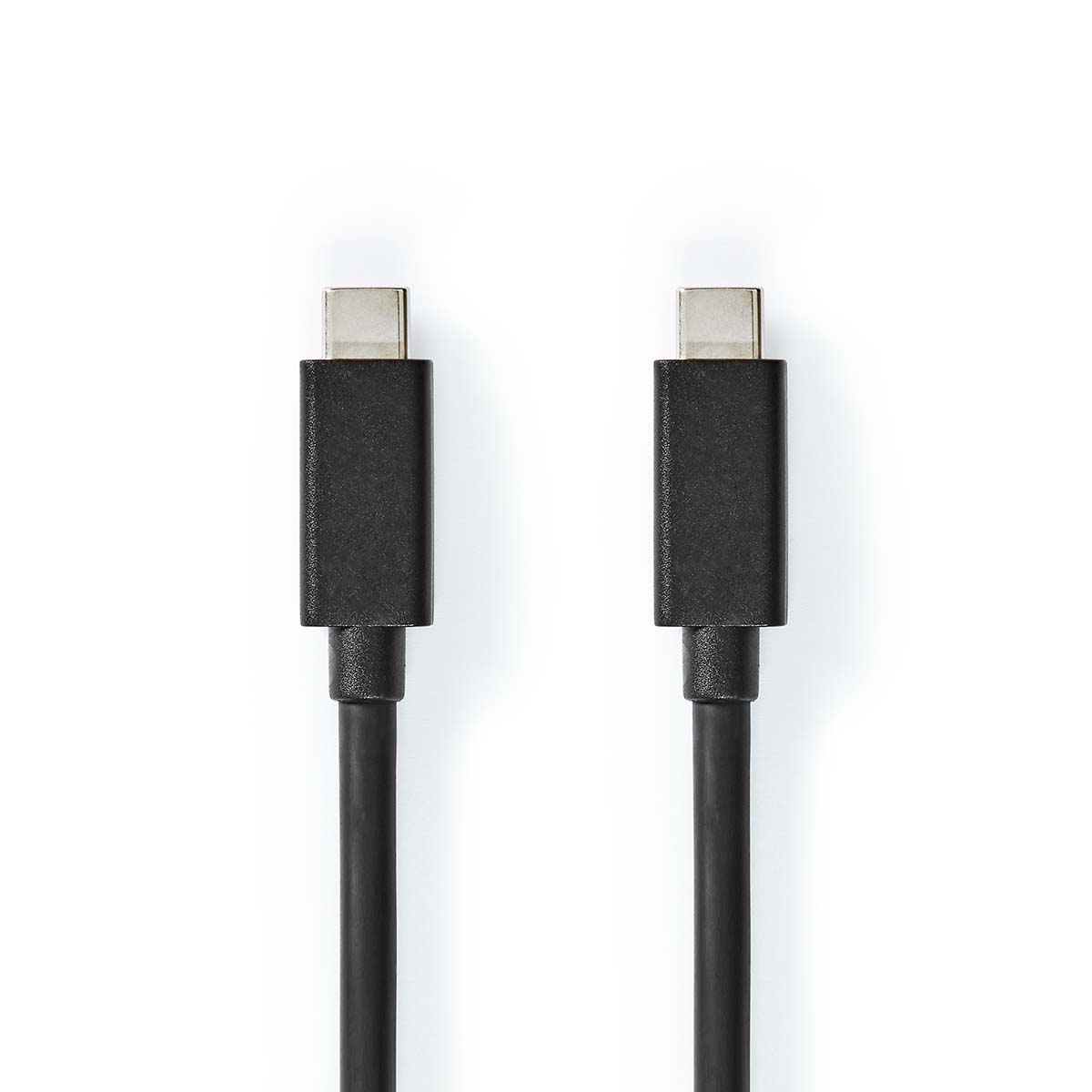 USB-Kabel | USB 3.2 Gen 2x2 | USB-C Male | USB-C Male | 100 W | 4K@60Hz | 20 Gbps | Vernikkeld | 1.00 m | Rond | PVC | Zwart