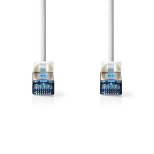 CAT6a-Kabel | S/FTP | RJ45 Male | RJ45 Male | 2.00 m | Snagless | Rond | LSZH | Wit