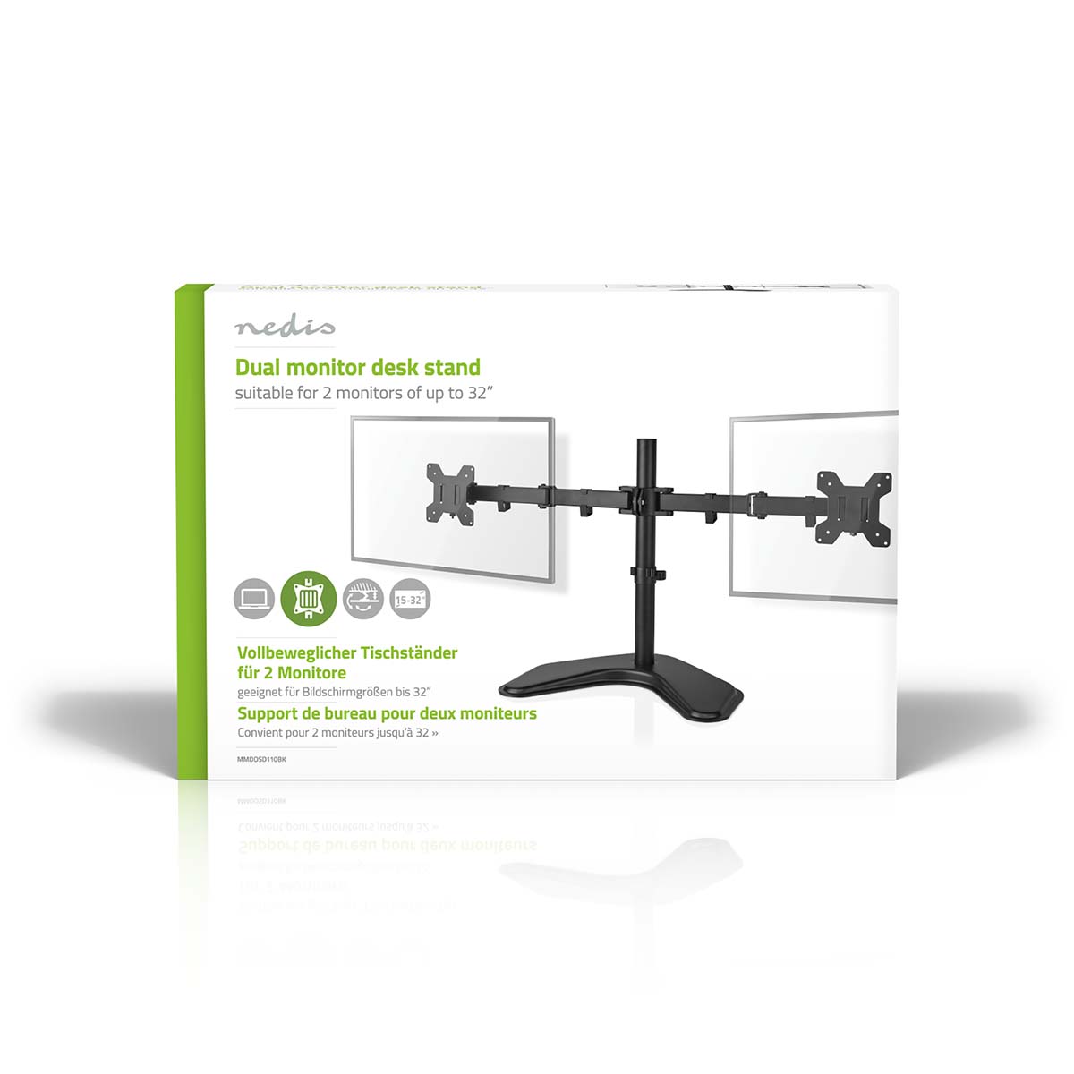 Monitorbeugel voor Bureaus | 2 Scherm(en) | 15 - 32 " | 75x75 / 100x100 | Draai- en Kantelbaar - Afbeelding 7