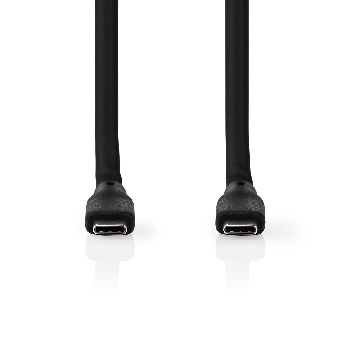 USB-Kabel | USB 3.2 Gen 1 | USB-C Male | USB-C Male | 60 W | 8K@30Hz | 5 Gbps | Vernikkeld | 1.50 m | Rond | Silicone | Zwart - Afbeelding 2