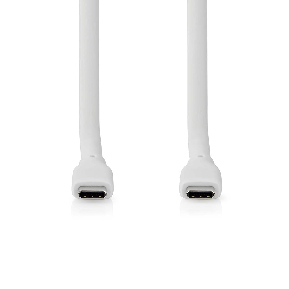 USB-Kabel | USB 3.2 Gen 1 | USB-C Male | USB-C Male | 60 W | 4K@60Hz | 5 Gbps | Vernikkeld | 1.50 m | Rond | Silicone | Wit - Afbeelding 2