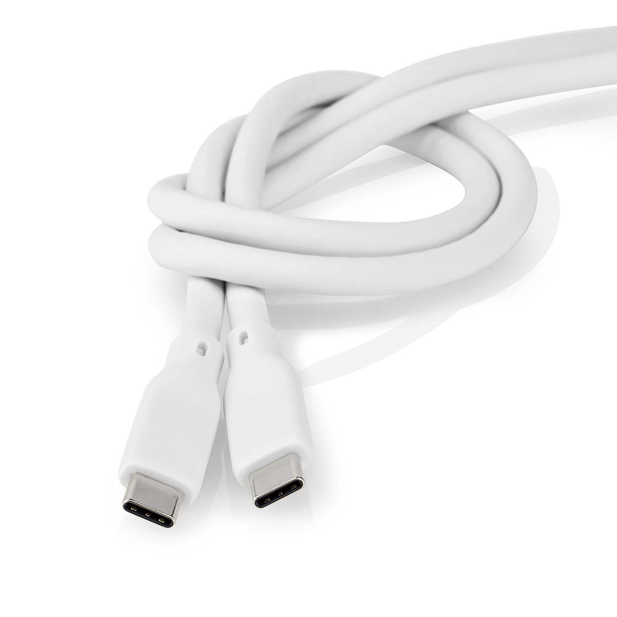 USB-Kabel | USB 3.2 Gen 1 | USB-C Male | USB-C Male | 60 W | 4K@60Hz | 5 Gbps | Vernikkeld | 1.50 m | Rond | Silicone | Wit - Afbeelding 5