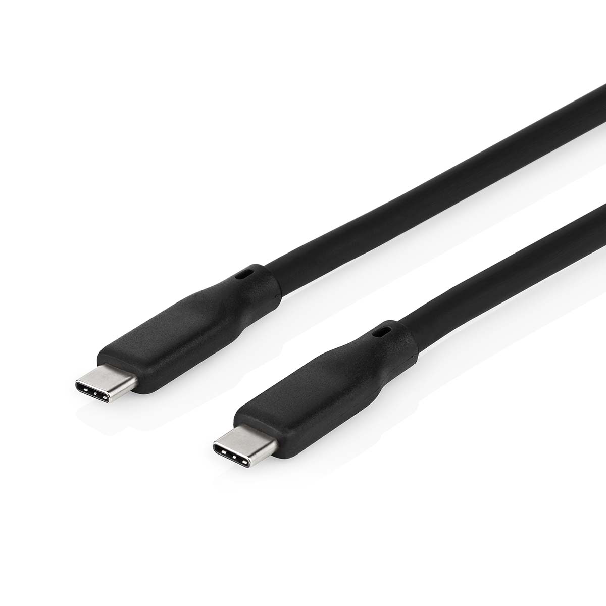 USB-Kabel | USB 3.2 Gen 2 | USB-C Male | USB-C Male | 240 W | 8K@30Hz | 20 Gbps | Vernikkeld | 1.00 m | Rond | Silicone | Zwart - Afbeelding 3