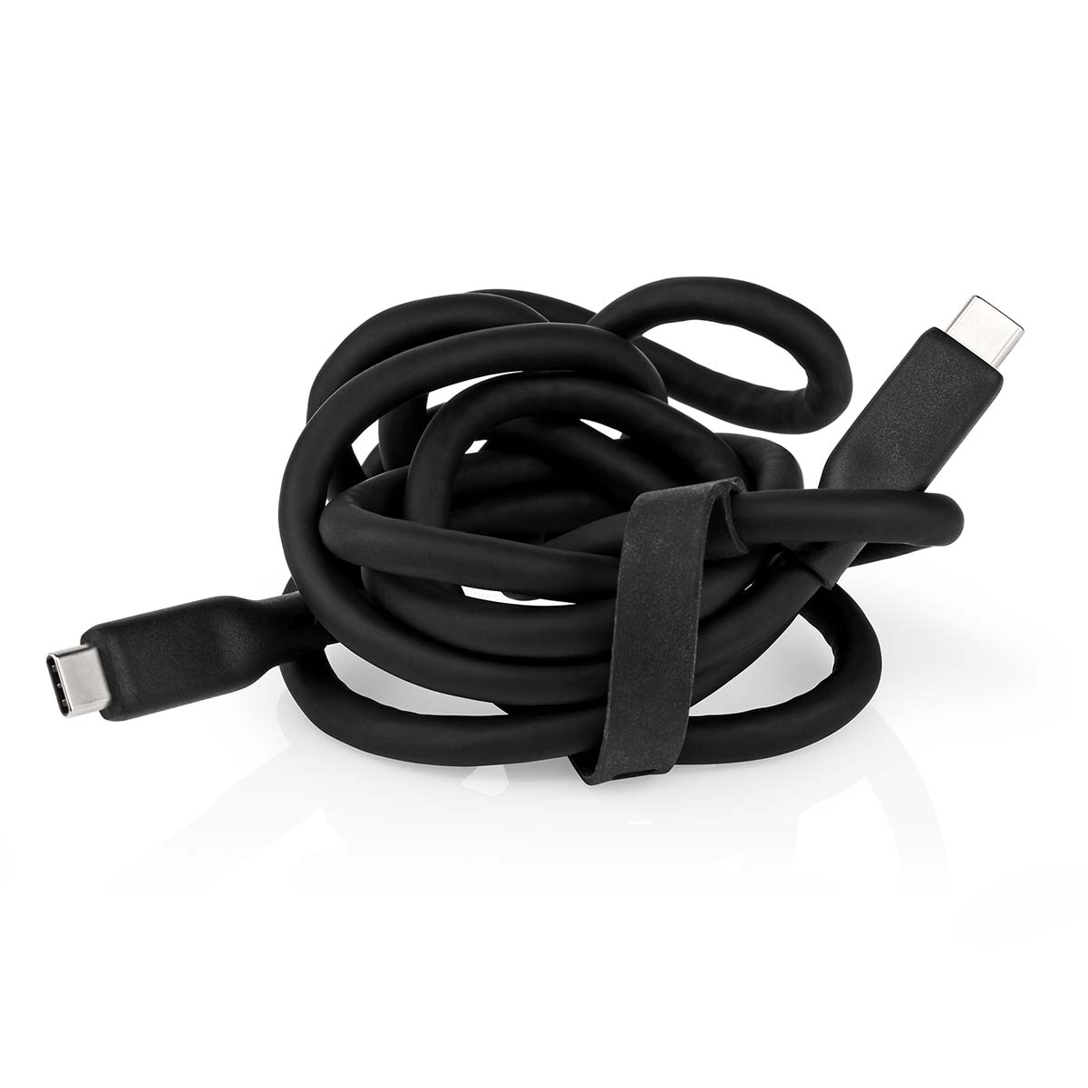 USB-Kabel | USB 3.2 Gen 2 | USB-C Male | USB-C Male | 240 W | 8K@30Hz | 20 Gbps | Vernikkeld | 1.00 m | Rond | Silicone | Zwart - Afbeelding 4