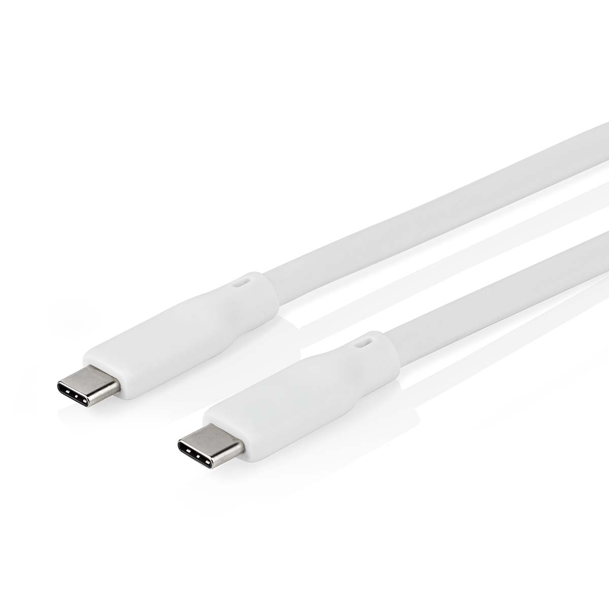 USB-Kabel | USB 3.2 Gen 2 | USB-C Male | USB-C Male | 240 W | 8K@30Hz | 20 Gbps | Vernikkeld | 1.00 m | Rond | Silicone | Wit - Afbeelding 3