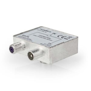 Satelliet- en Antenne-Adapter | F-Female / IEC (Coax) Male | IEC (Coax) Female | Vernikkeld | 75 Ohm | Recht | Metaal | Metaal / Zilver | 1 Stuks