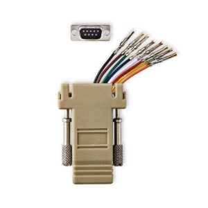 Seriële Adapter | Adapter | D-SUB 9-Pins Female | RJ45 Female | Vernikkeld | Ivoor