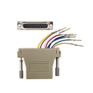 Seriële Adapter | Adapter | D-SUB 25-Pins Female | RJ45 Female | Vernikkeld | Ivoor