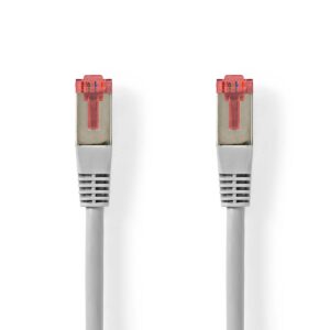 CAT6-kabel | RJ45 Male | RJ45 Male | SF/UTP | 15.0 m | Rond | PVC | Grijs
