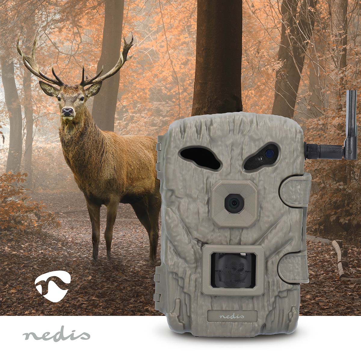 Wildcamera | 1080p@30fps | 30.0 MPixel | 2 MPixel CMOS | IP66 | Zwart No-Glow IR | Nachtzicht | Kijkhoek: 50 ° | Bewegingssensor | Detectiehoek: 50 ° | Detectiebereik: 20 m | LCD-Scherm | Groen - Afbeelding 2