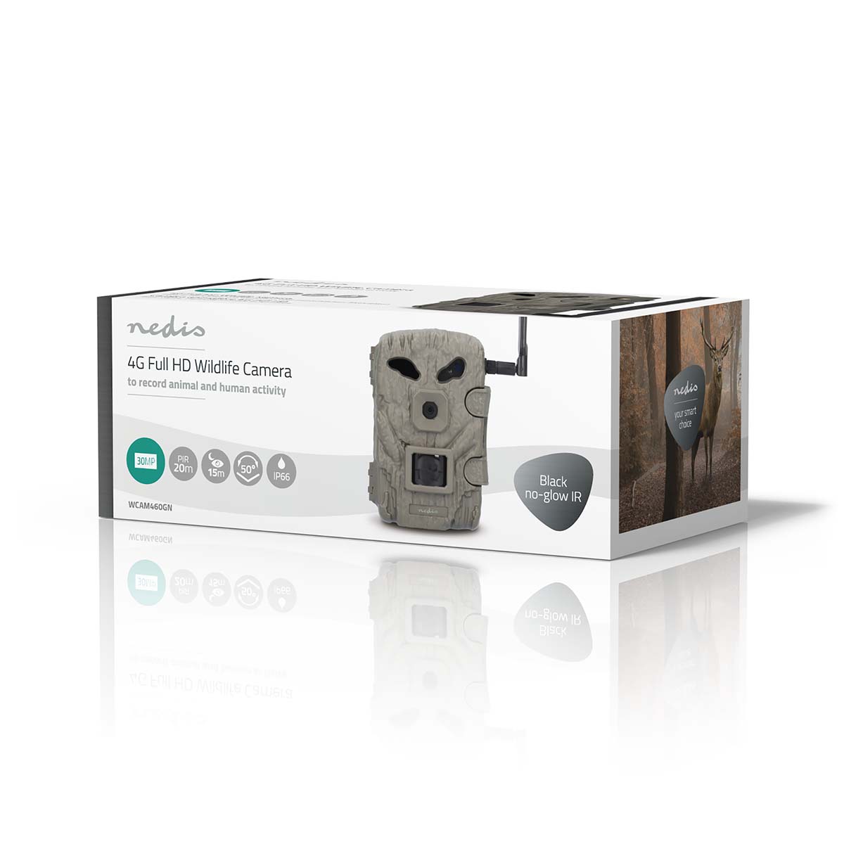 Wildcamera | 1080p@30fps | 30.0 MPixel | 2 MPixel CMOS | IP66 | Zwart No-Glow IR | Nachtzicht | Kijkhoek: 50 ° | Bewegingssensor | Detectiehoek: 50 ° | Detectiebereik: 20 m | LCD-Scherm | Groen - Afbeelding 13