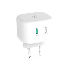 Oplader | 45 W | GaN | Snellaad functie | 2.25 / 3.0 A | Outputs: 2 | 2x USB-C™ | Automatische Voltage Selectie