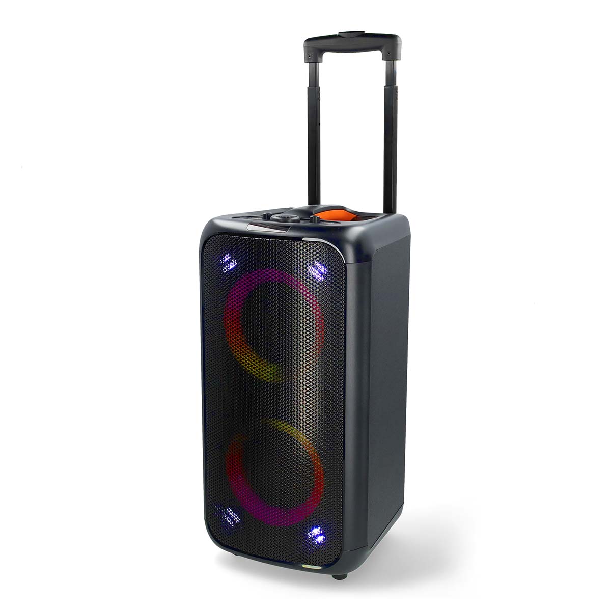 Bluetooth® Party Speaker | Maximale batterijduur: 5 uur | 240 W | Handgreep | Feestverlichting | Equalizer | Oranje / Zwart - Afbeelding 8