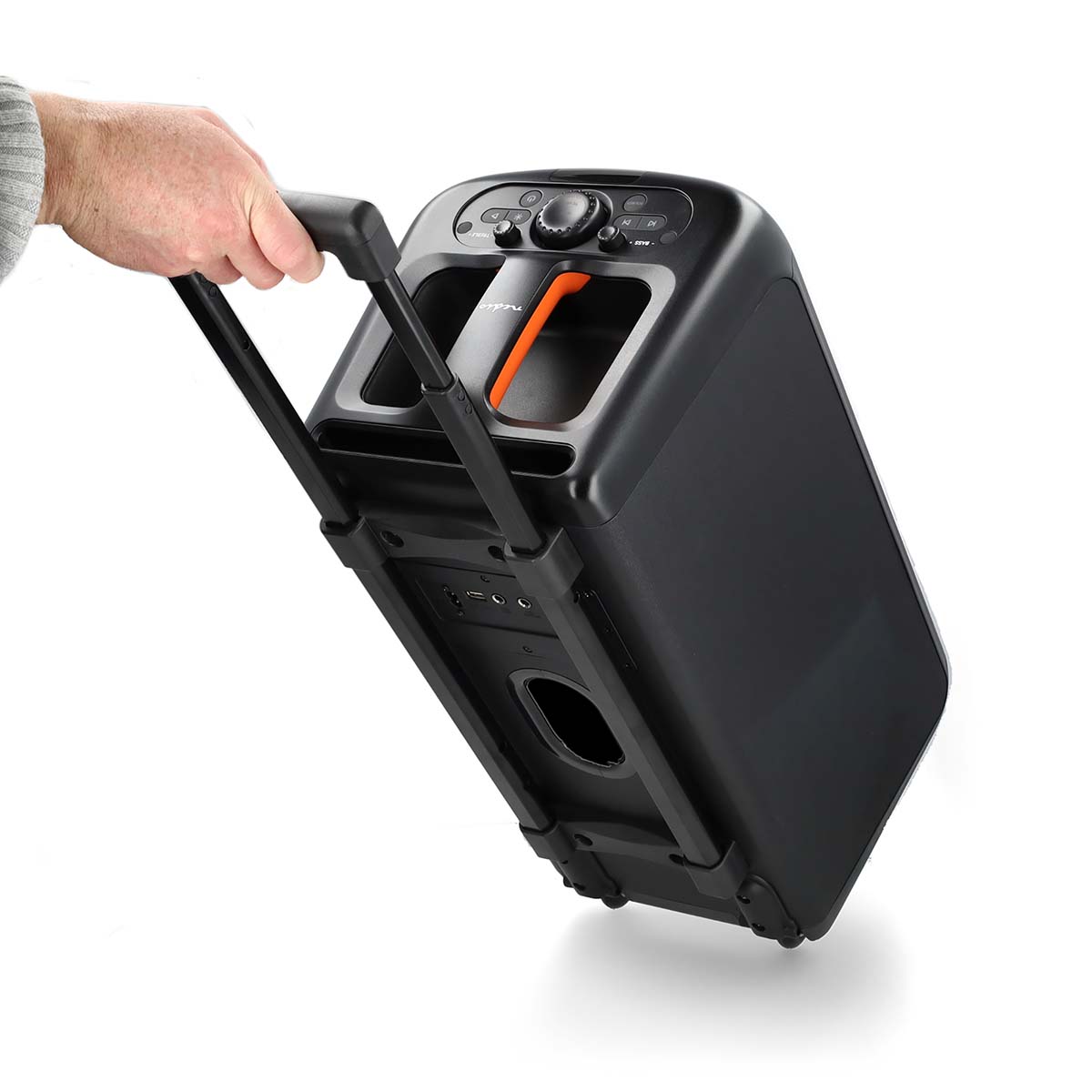 Bluetooth® Party Speaker | Maximale batterijduur: 5 uur | 240 W | Handgreep | Feestverlichting | Equalizer | Oranje / Zwart - Afbeelding 11