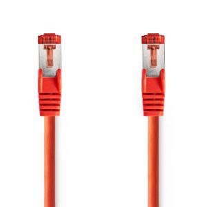 CAT6 Netwerkkabel | RJ45 Male | RJ45 Male | S/FTP | 2.00 m | Rond | LSZH | Rood | Label