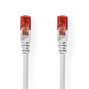 CAT6 Netwerkkabel | RJ45 Male | RJ45 Male | U/UTP | 5.00 m | Rond | PVC | Wit | Label