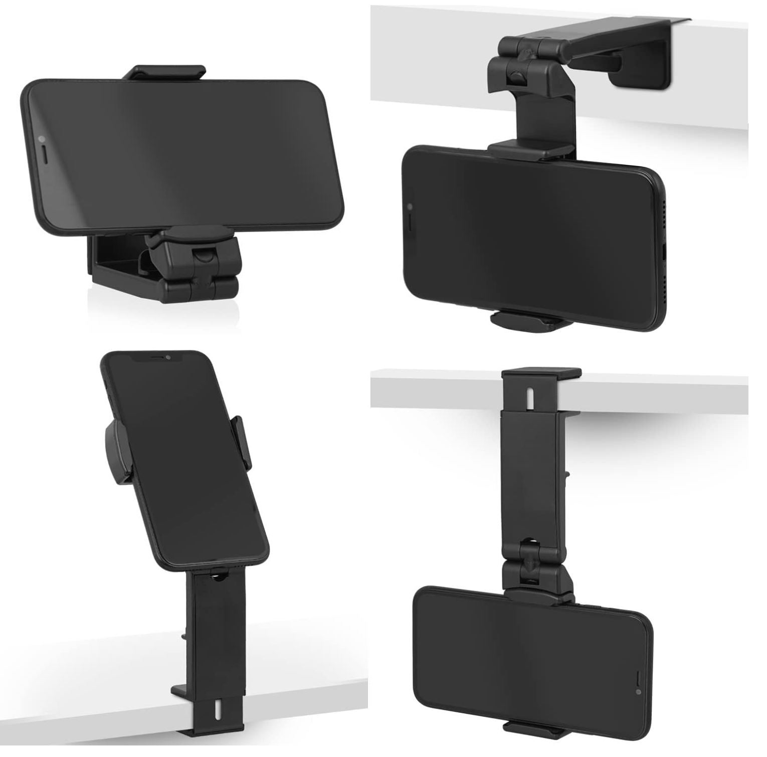 Multifunctionele telefoonhouder voor smartphones - Compact opvouwbaar - Universele standaard voor smartphone - 360° rotatie- universeel telefoonhouder voor kantoor, auto en vliegtu