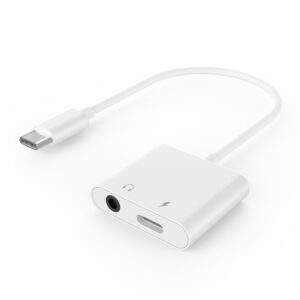 USB-C naar 3.5 mm audio adapterkabel, wit