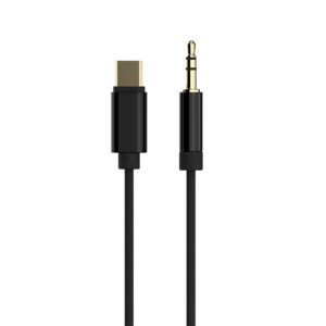 USB type-C naar stereo 3.5 mm AUX-kabel, 1.5 m, zwart