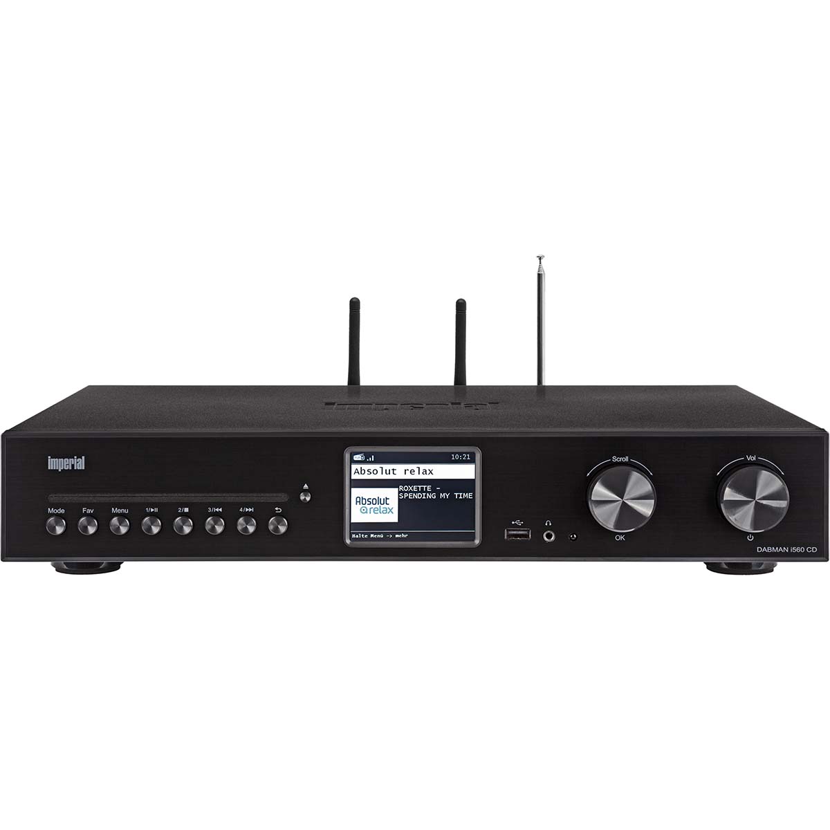 DABMAN i560 CD Alles-in-één HiFi-systeem met versterker en CD-speler DAB+ / FM / Internet / Bluetooth Zwart - Afbeelding 2