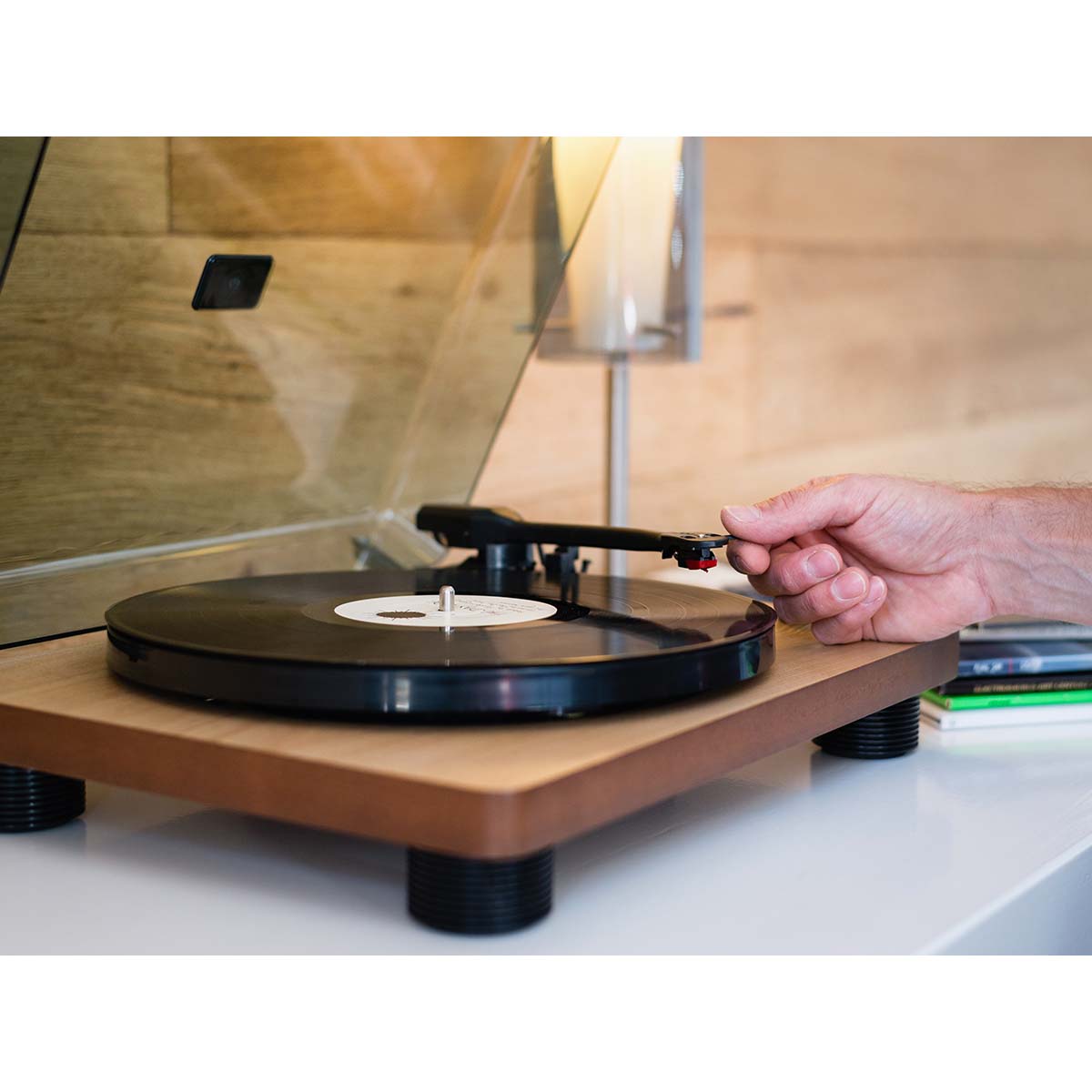 LS-50WD Platenspeler met ingebouwde luidsprekers USB Codering Hout - Afbeelding 9