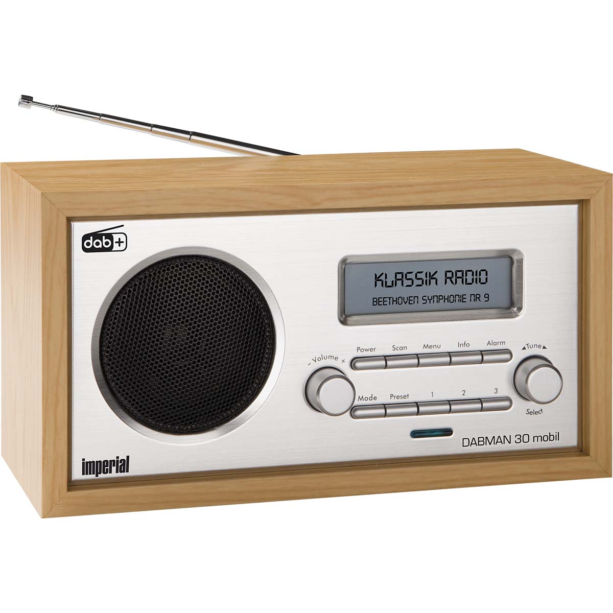 DABMAN 30 Mobiele DAB+ / FM-radio Hout - Afbeelding 4