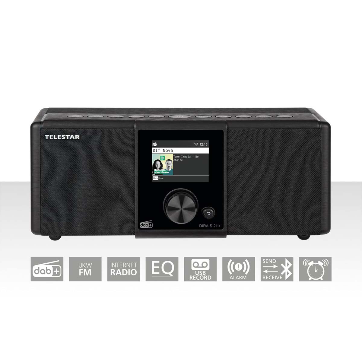 DIRA S21i+ EWF Multifunctionele Stereo Radio DAB+ / FM / Internet / Bluetooth Zwart