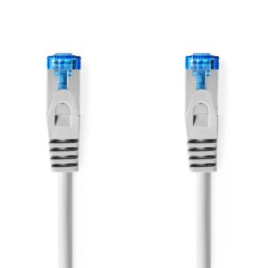 CAT6a netwerkkabel | S/FTP | RJ45 Male | RJ45 Male | 0.25 m | Snagless | Rond | LSZH | Grijs | Label