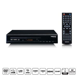 DVD-speler met HDMI en afstandsbediening Zwart
