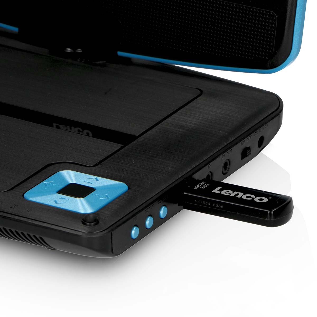 Draagbare 9" DVD-speler met USB-koptelefoon en montagebeugel Blauw / Zwart - Afbeelding 10