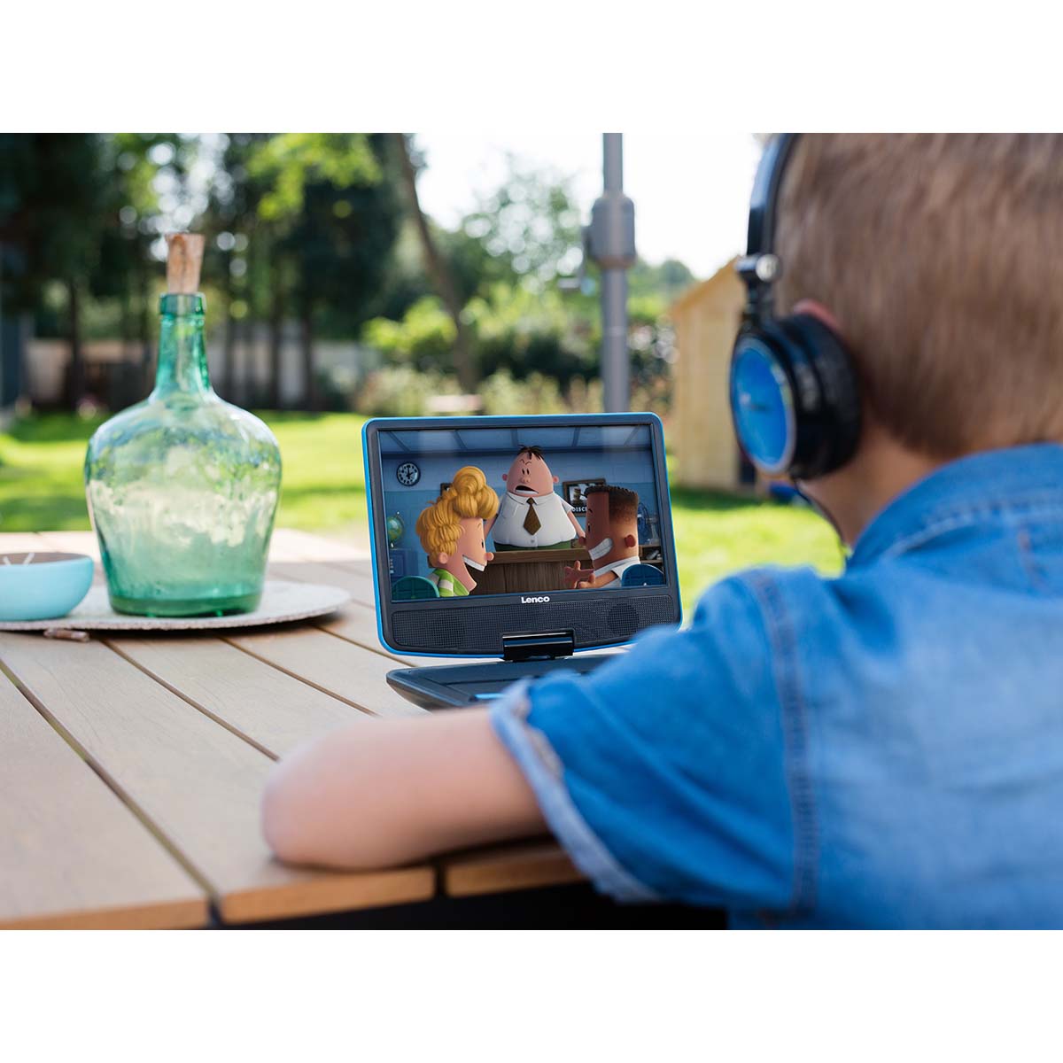 Draagbare 9" DVD-speler met USB-koptelefoon en montagebeugel Blauw / Zwart - Afbeelding 15