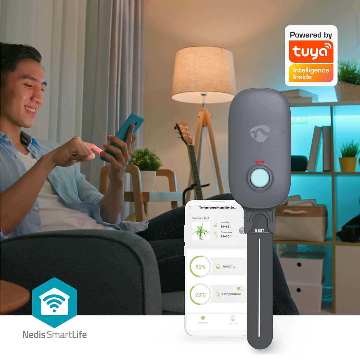 SmartLife Bodemvochtmeter | Bluetooth® | Batterij Gevoed | IP55 | 0 - 100 % | Android™ / IOS - Afbeelding 6