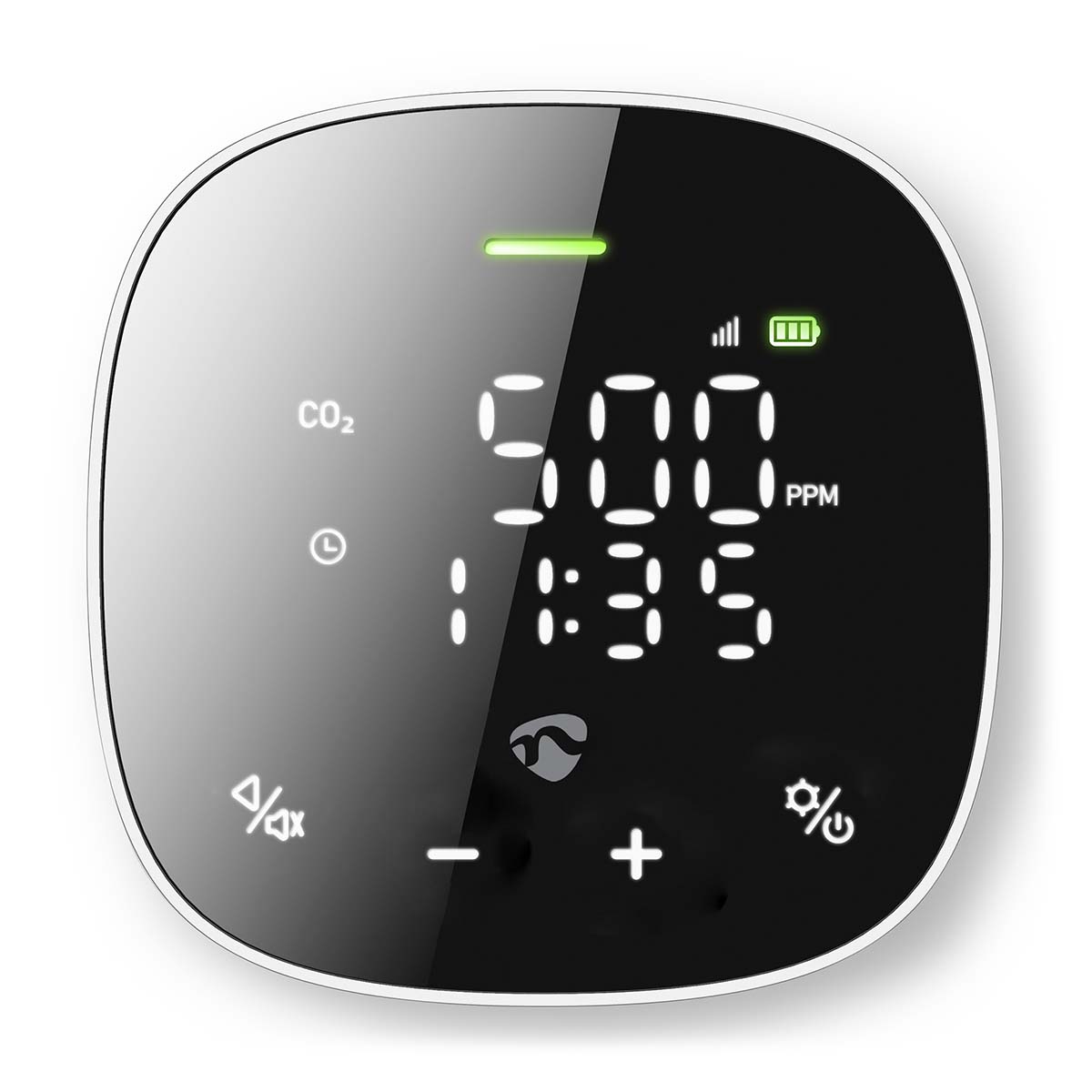 SmartLife Luchtkwaliteitsmonitor | Wi-Fi | Inclusief display | Koolstofdioxide (CO2) / Temperatuur / Vochtigheid | Android™ / IOS | Wit / Zwart - Afbeelding 3