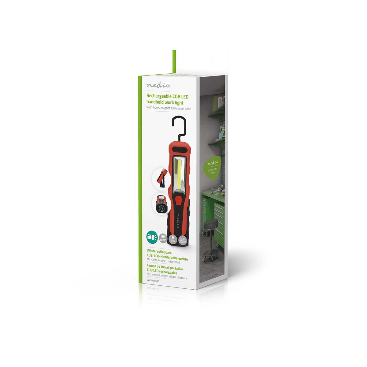 Werklamp | 4 W | Batterij Gevoed | 5 V DC | Ingebouwde Lithium-Ion | Oplaadbaar | Lichtduur: 5 u | 300 lm | Lichtbereik: 20 m - Afbeelding 12