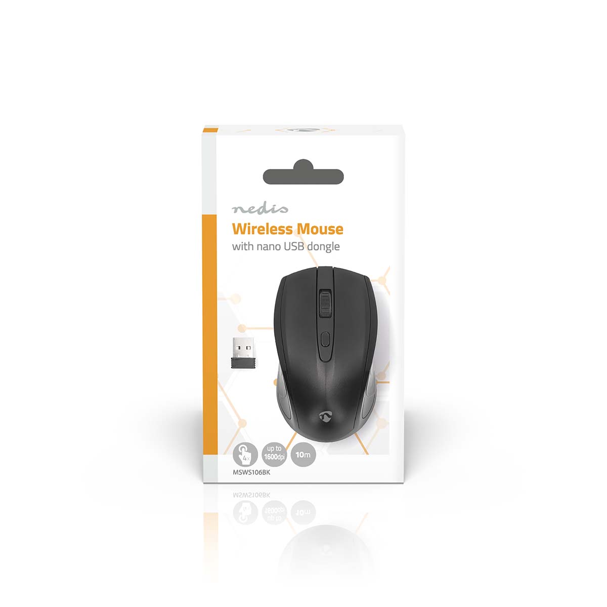 Muis | Draadloos | 800 / 1200 / 1600 dpi | Instelbare DPI | Aantal knoppen: 4 | Tweehandig - Afbeelding 9