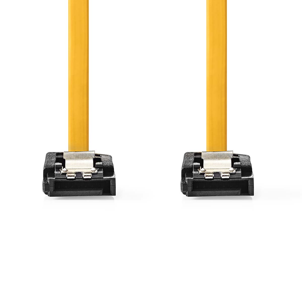 SATA Kabel | 6 Gbps | SATA 7-Pins Female | SATA 7-Pins Female | Vernikkeld | 1.00 m | Plat | PVC | Geel | Doos - Afbeelding 2