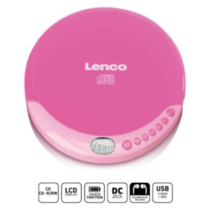Draagbare CD-speler met oplaadfunctie Roze