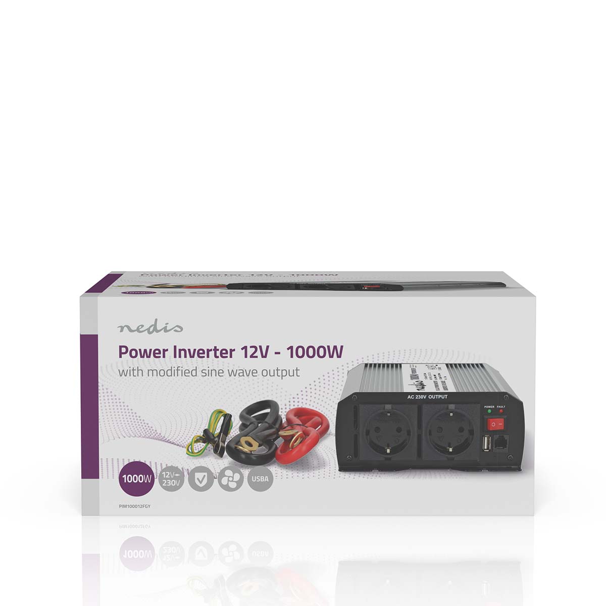 Omvormer Gemodificeerde Sinusgolf - 12V - 1000 W - Afbeelding 9