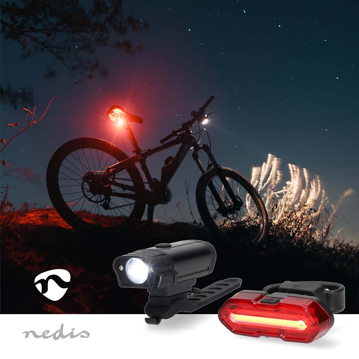 Fietslamp | Batterij Gevoed | 5 V DC | 3 W | Incl. batterij(en) | Oplaadbaar | 400 lm | 4.5 lm | 100 m | 110 ° - Afbeelding 2