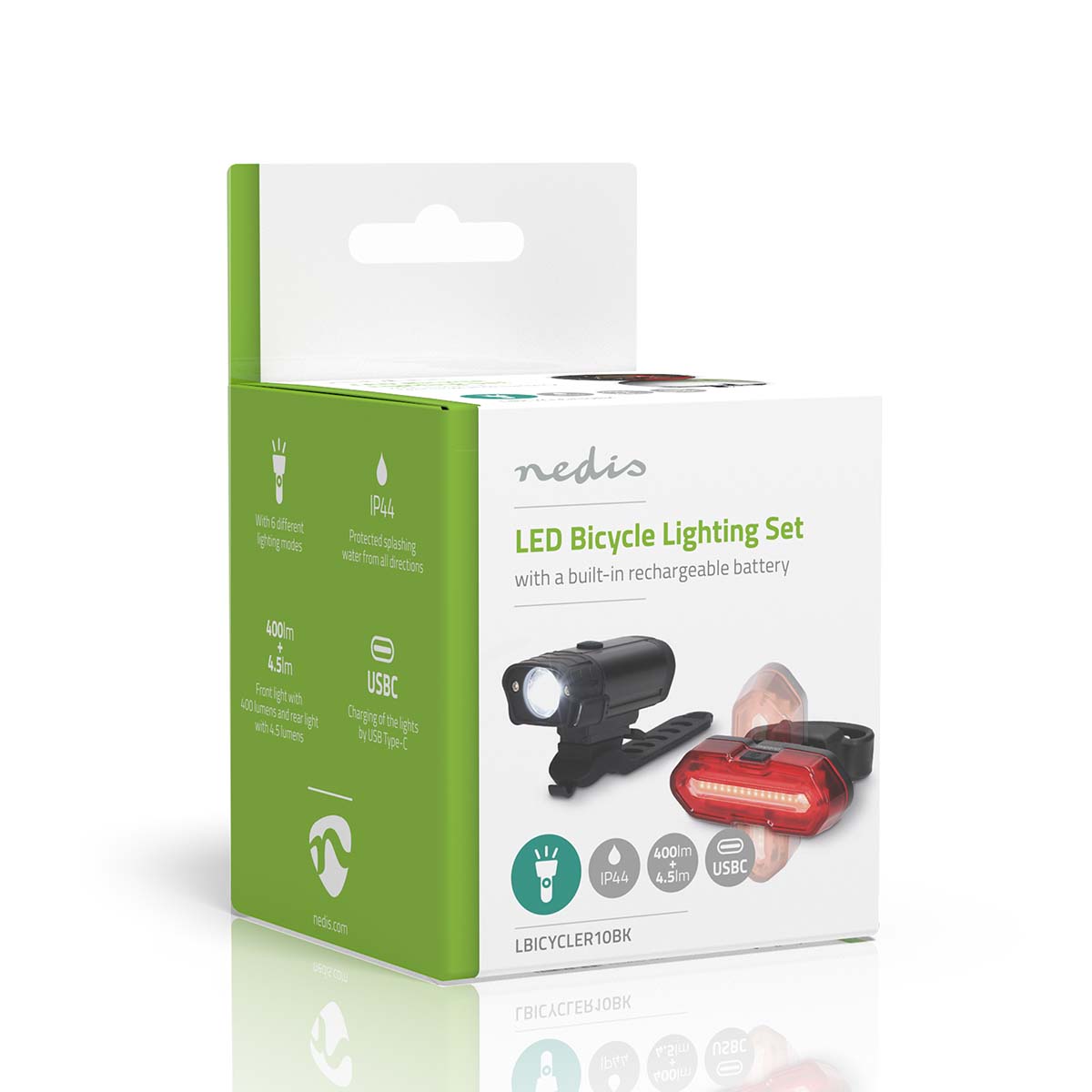 Fietslamp | Batterij Gevoed | 5 V DC | 3 W | Incl. batterij(en) | Oplaadbaar | 400 lm | 4.5 lm | 100 m | 110 ° - Afbeelding 16