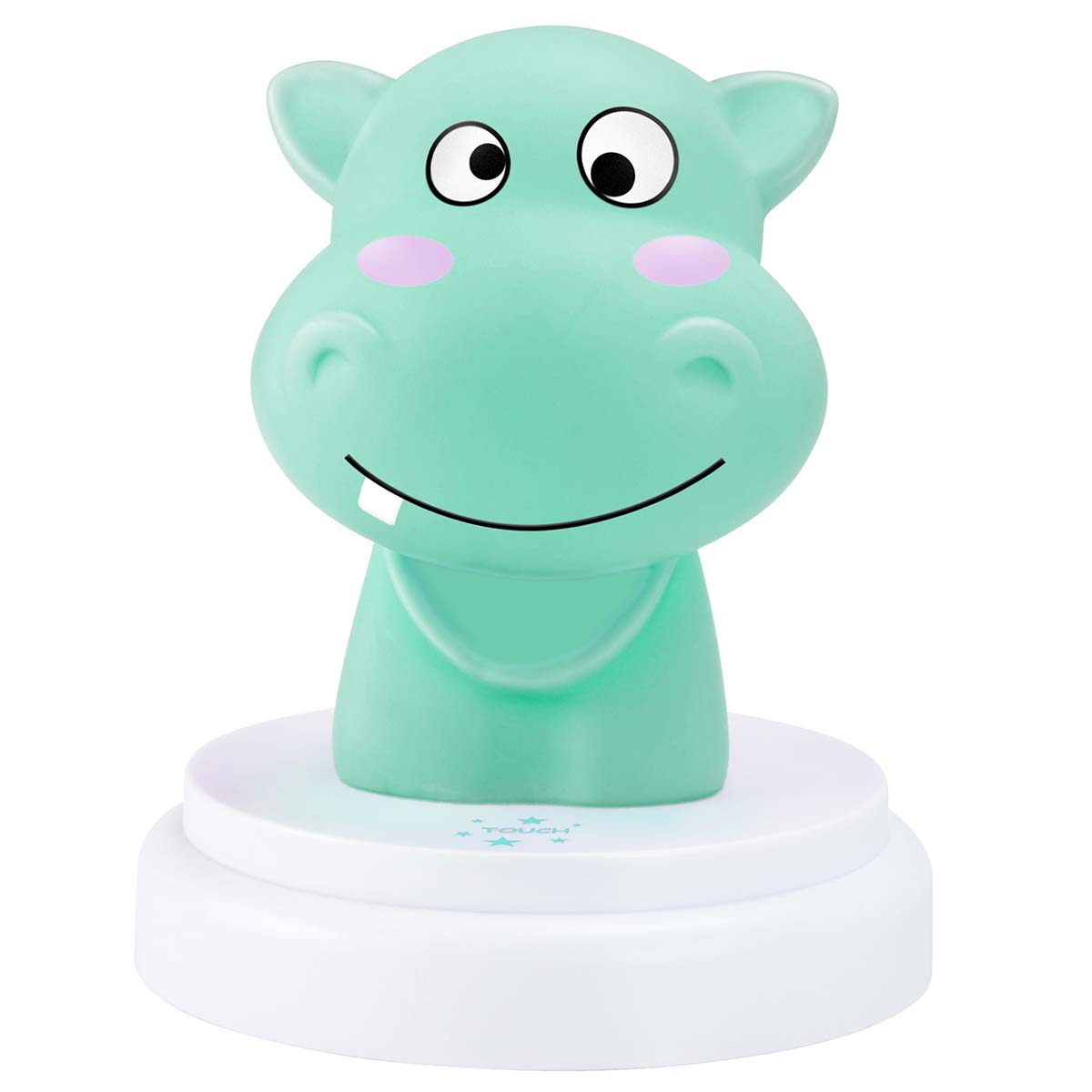 SILLY HIPPO LED nachtlampje nijlpaard blauw - Afbeelding 2