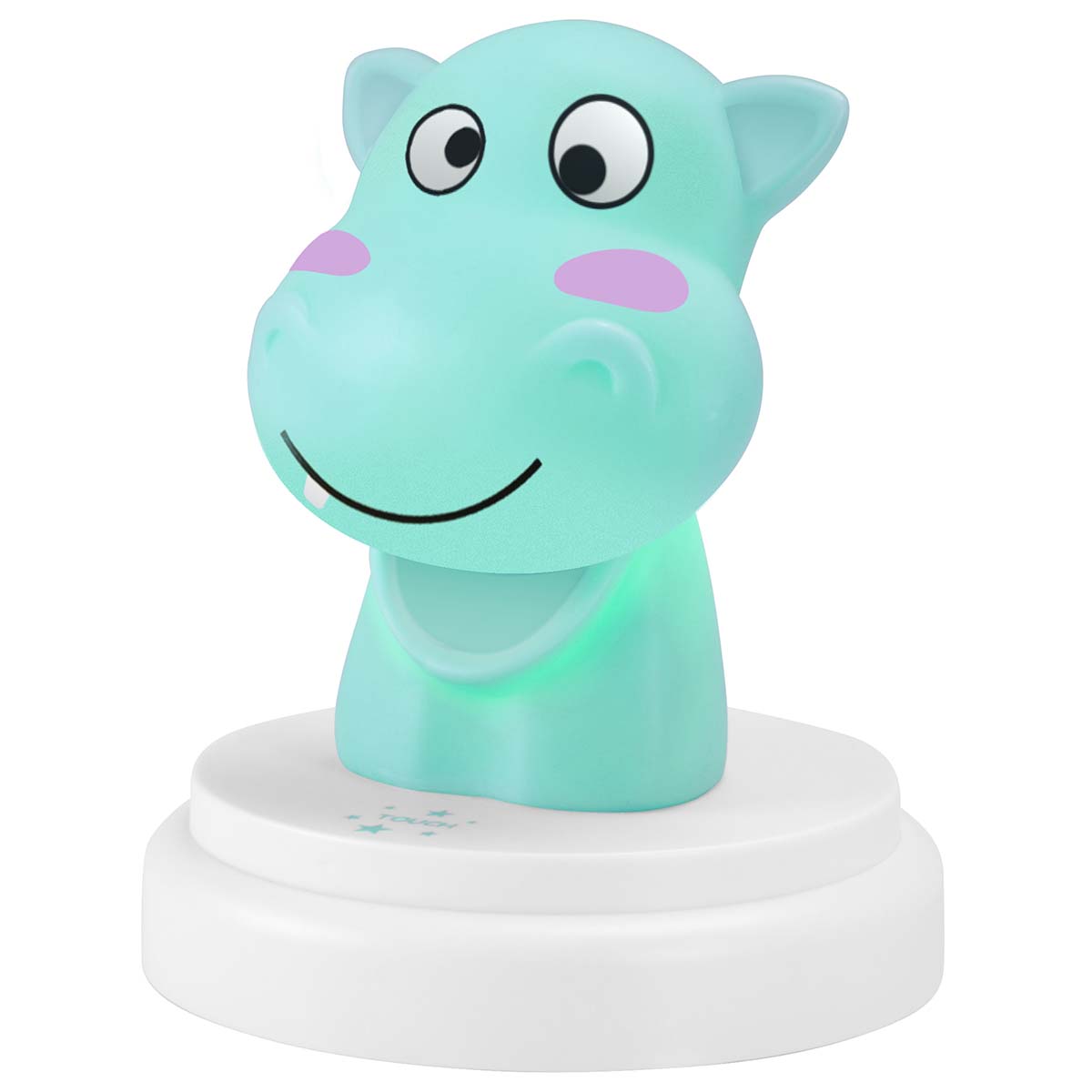 SILLY HIPPO LED nachtlampje nijlpaard blauw - Afbeelding 3