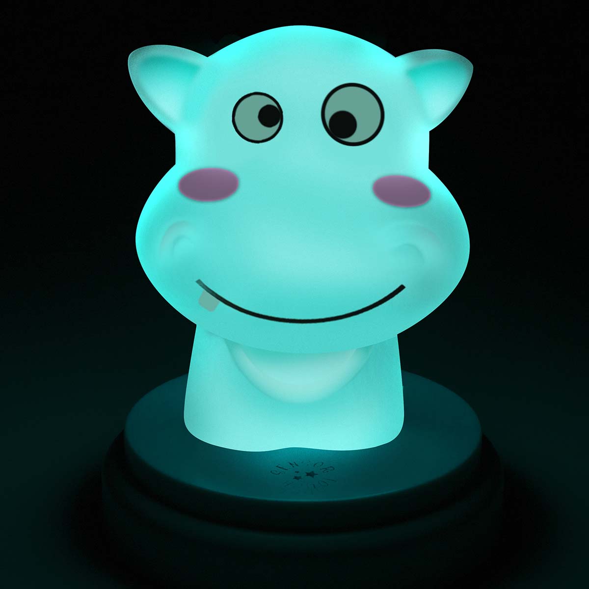 SILLY HIPPO LED nachtlampje nijlpaard blauw - Afbeelding 6